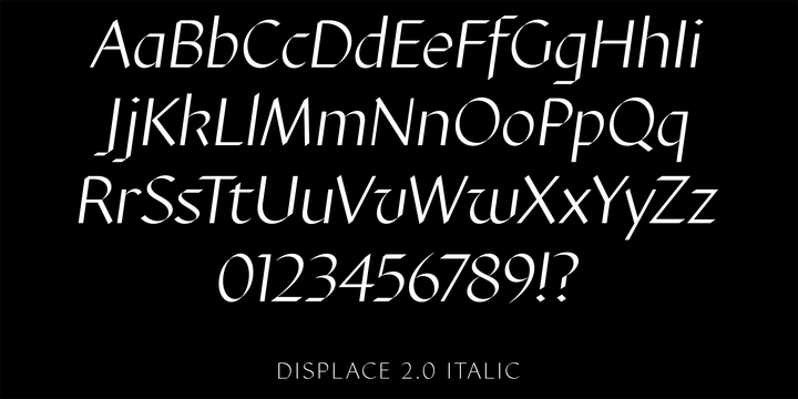 Пример шрифта Displace 2.0 #2