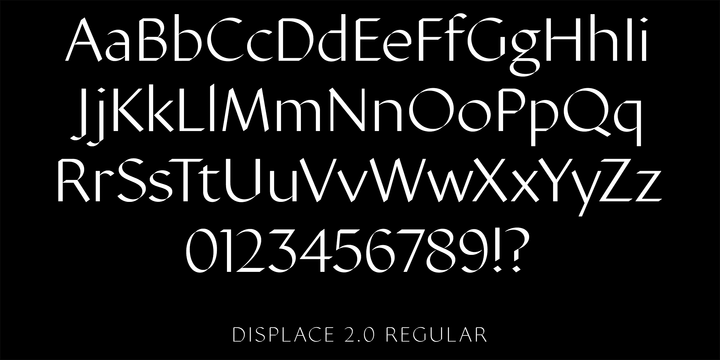Пример шрифта Displace 2.0 #3