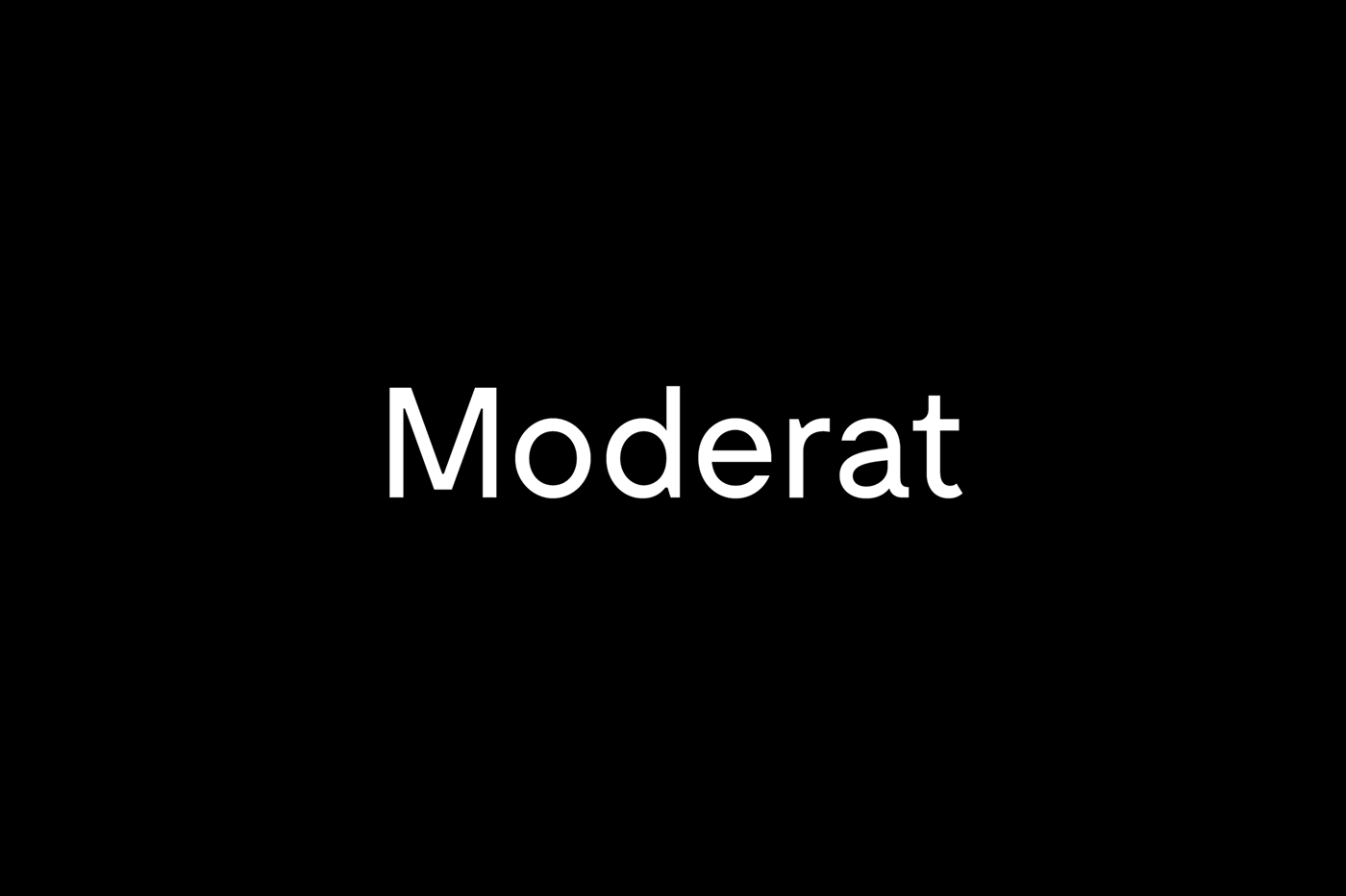 Пример шрифта Moderat #1