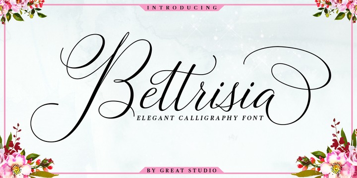 Пример шрифта Bettrisia Script #1