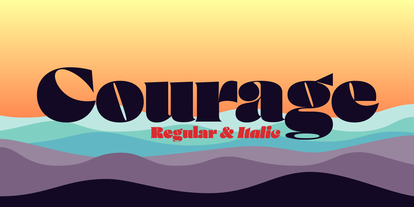 Пример шрифта Courage #1