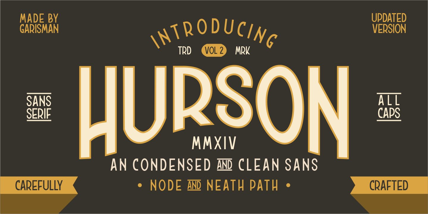 Пример шрифта Hurson Clean #1