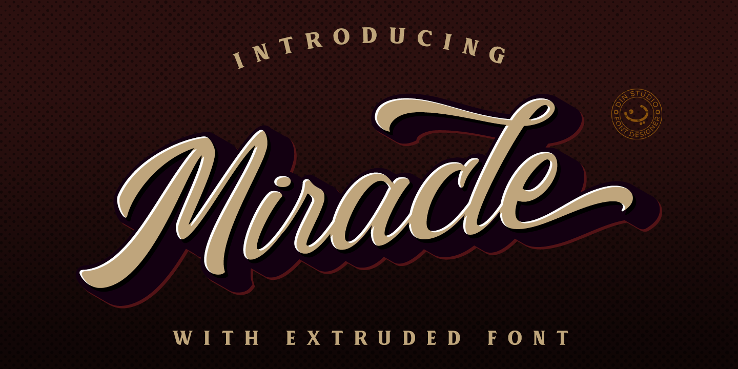 Пример шрифта Miracle #1