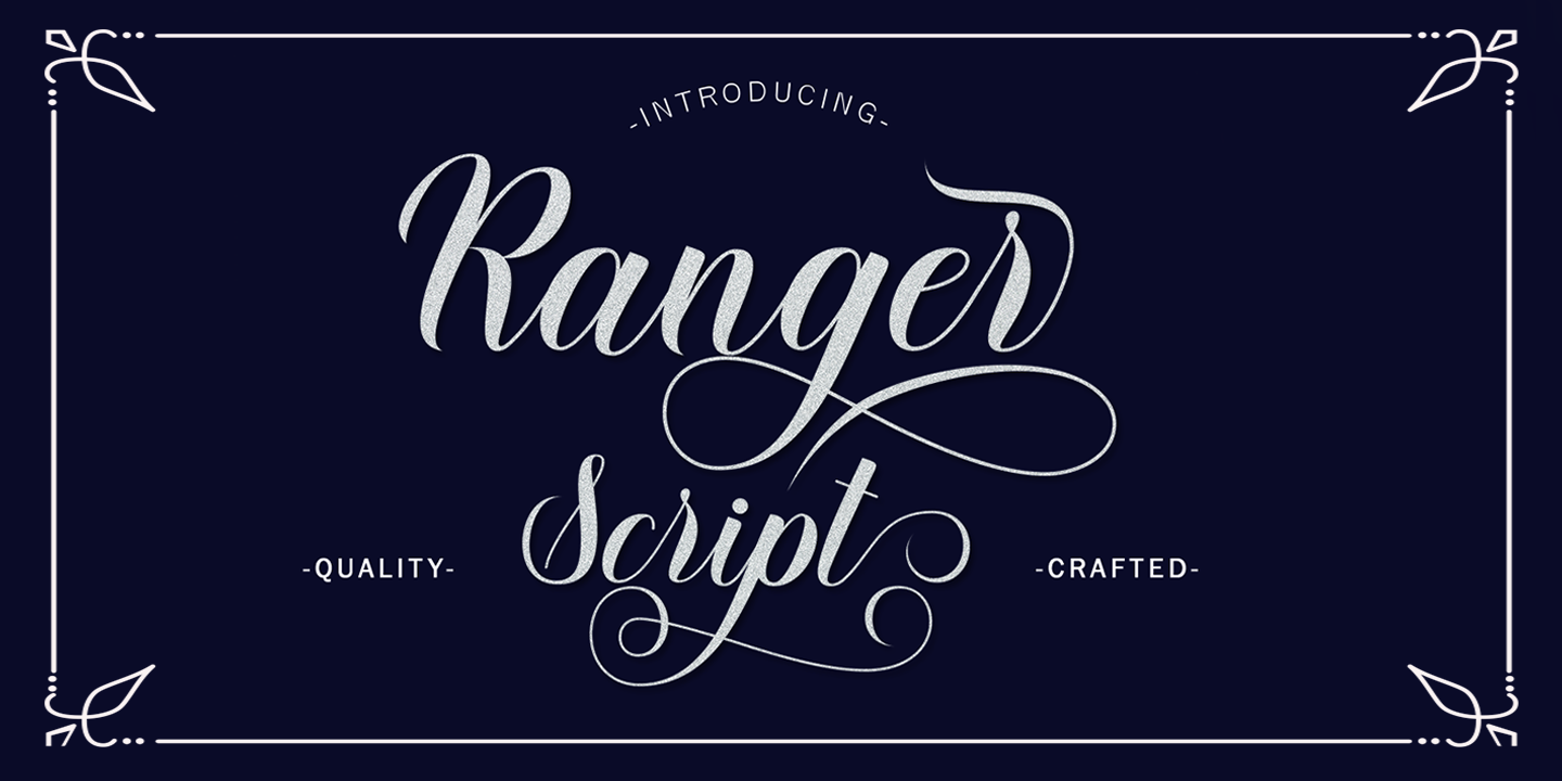 Пример шрифта Ranger Script #1