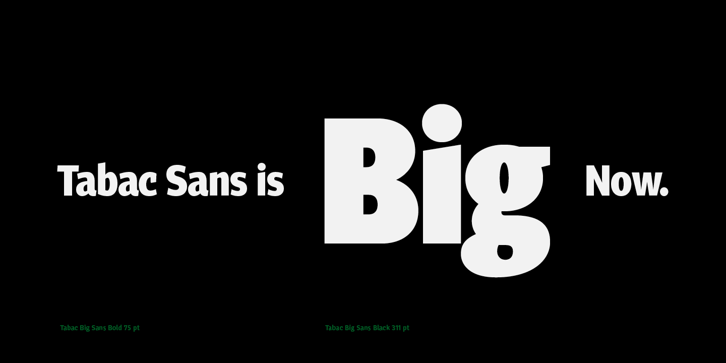 Пример шрифта Tabac Big Sans #1