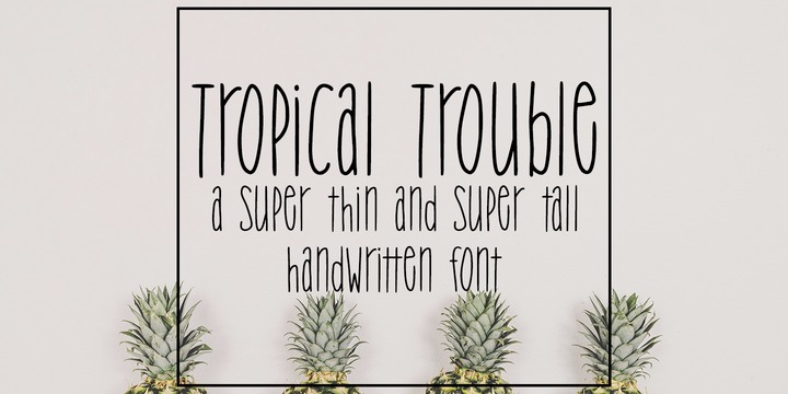 Пример шрифта Tropical Trouble #1