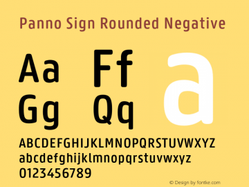 Пример шрифта Panno Sign #1