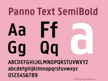 Пример шрифта Panno Text #1