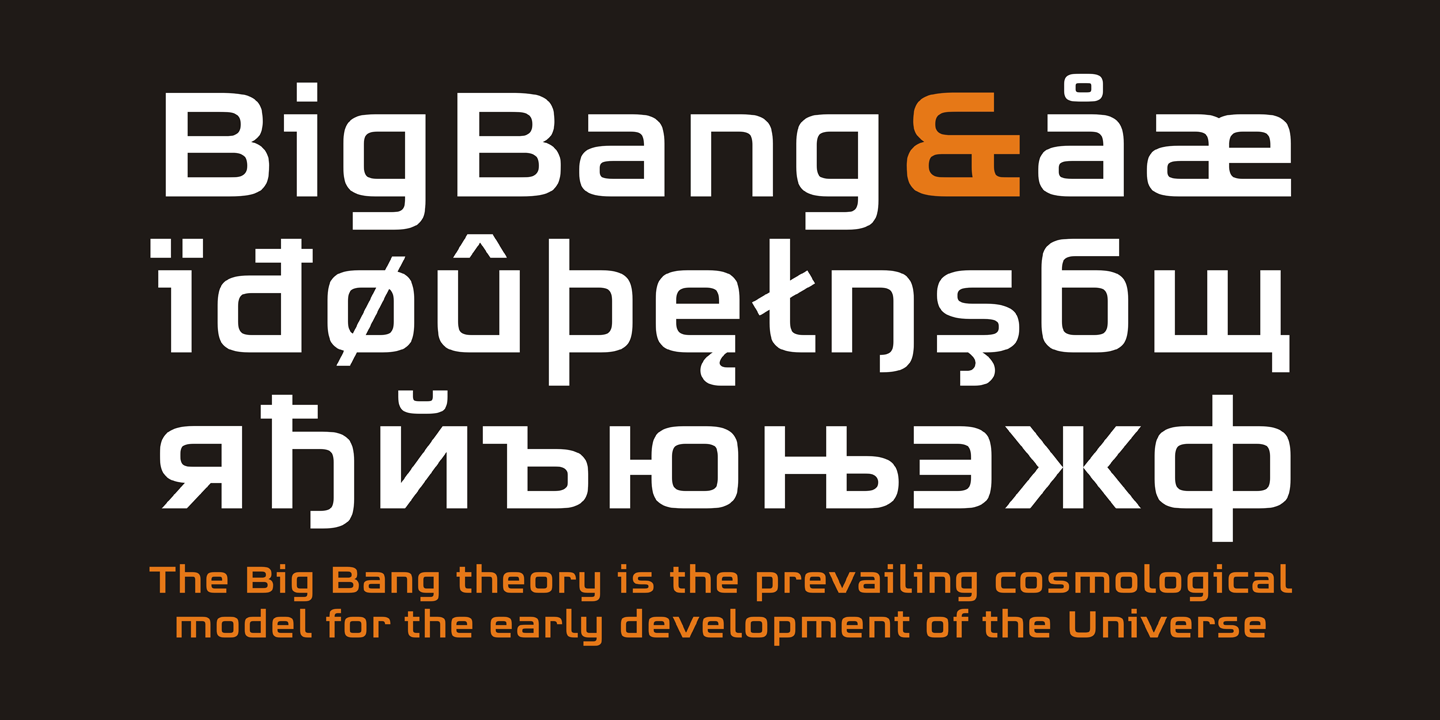 Пример шрифта BigBang #1