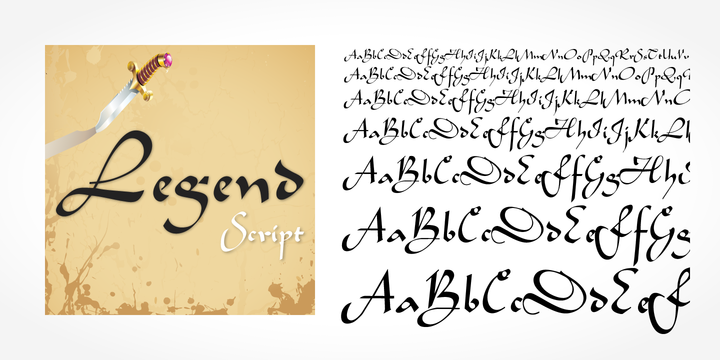 Пример шрифта Legend Script #2