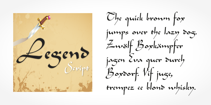 Пример шрифта Legend Script #3