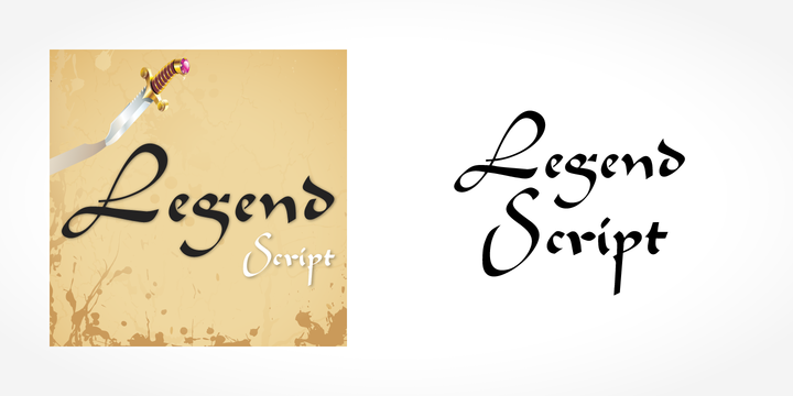 Пример шрифта Legend Script #1