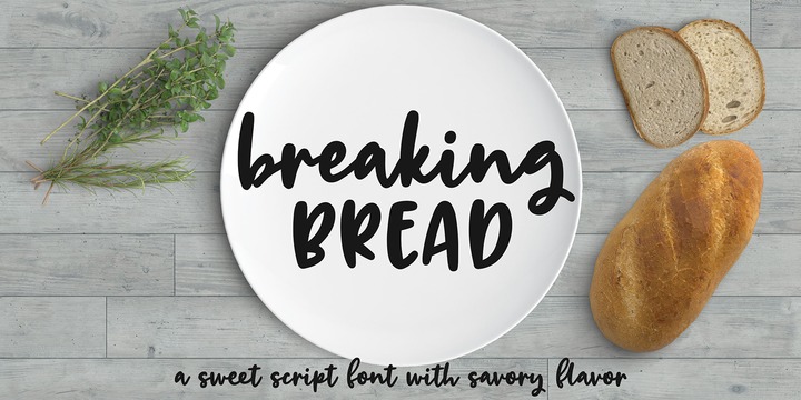 Пример шрифта Breaking Bread #1