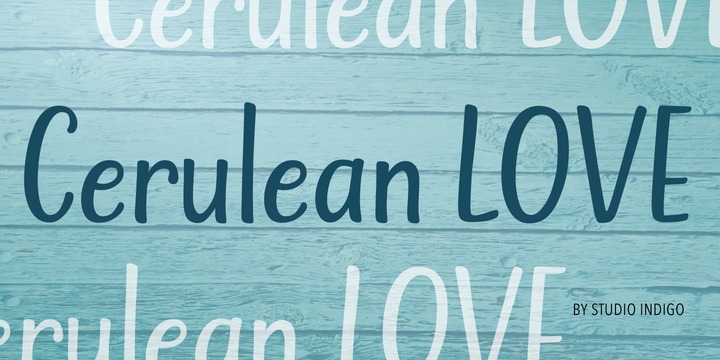 Пример шрифта Cerulean Love #1