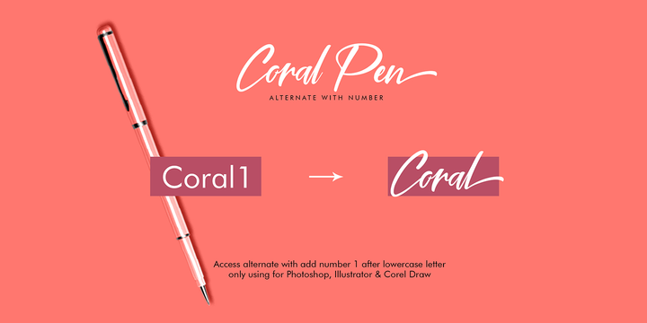 Пример шрифта Coral Pen #3