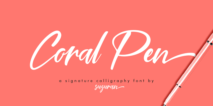 Пример шрифта Coral Pen #1