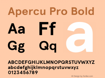 Пример шрифта Apercu Pro #1