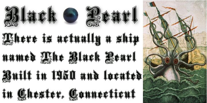 Пример шрифта Black Pearl #1