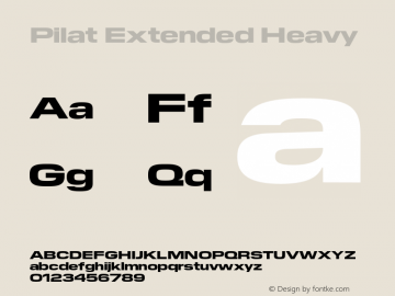 Пример шрифта Pilat Extended #1