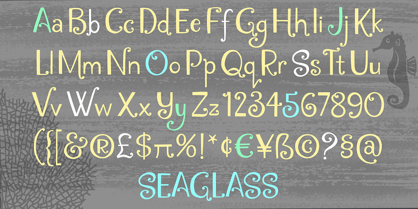 Пример шрифта Seaglass #2