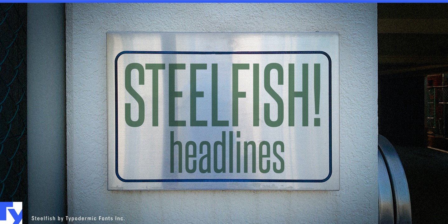 Пример шрифта Steelfish #1