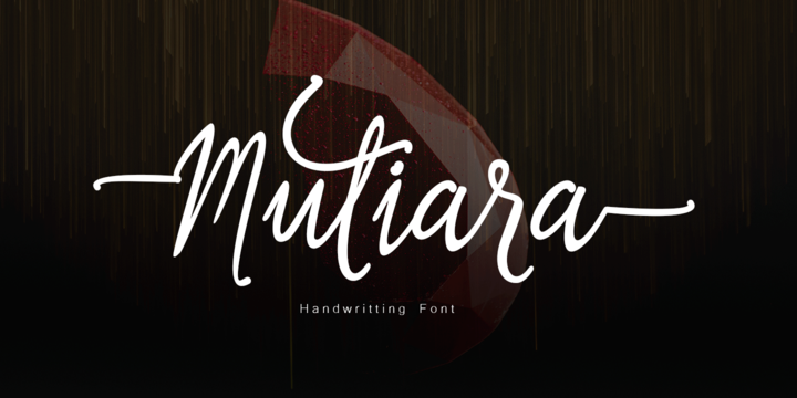 Пример шрифта Mutiara #1