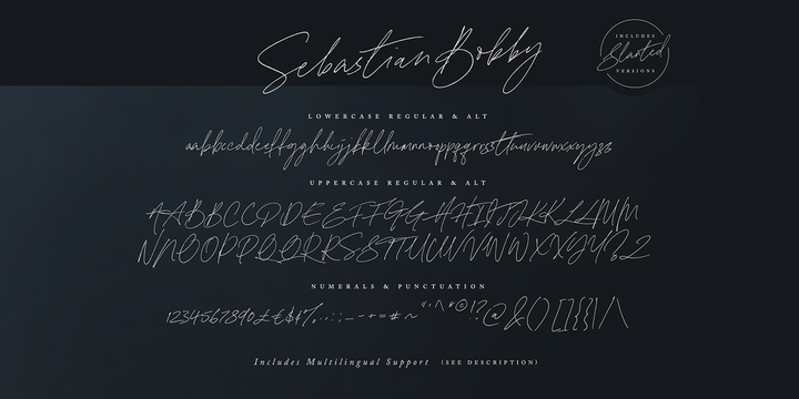 Пример шрифта Sebastian Bobby #2