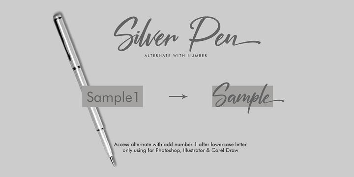 Пример шрифта Silver Pen #3