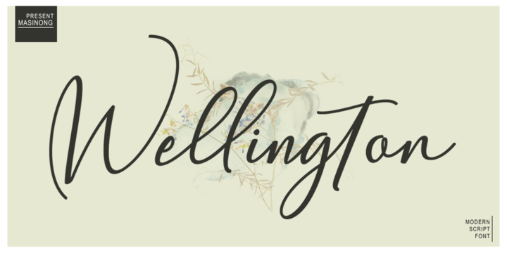 Пример шрифта Wellington #1