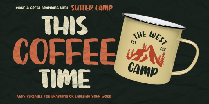 Пример шрифта Sutter Camp #8