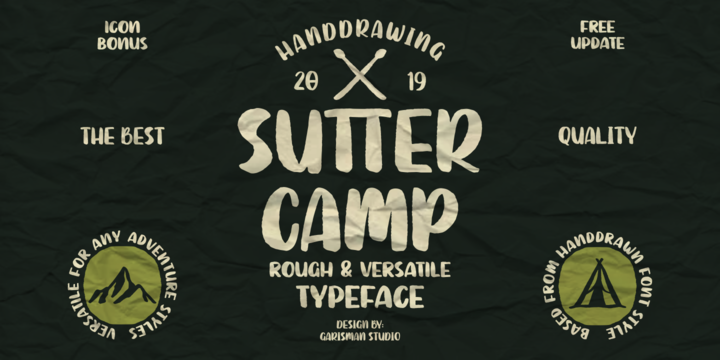 Пример шрифта Sutter Camp #1