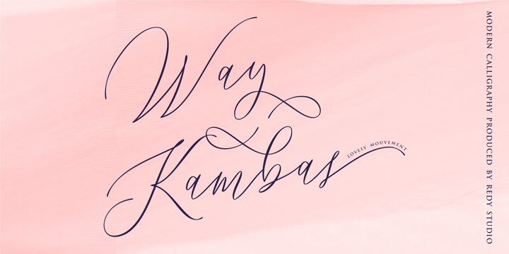 Пример шрифта Way Kambas #1