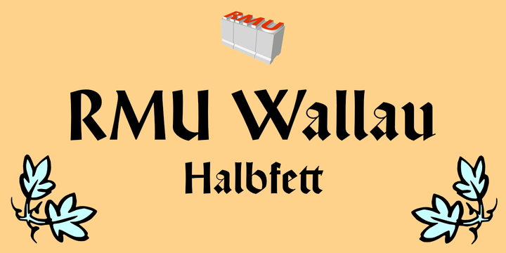 Пример шрифта Wallau RMU #1