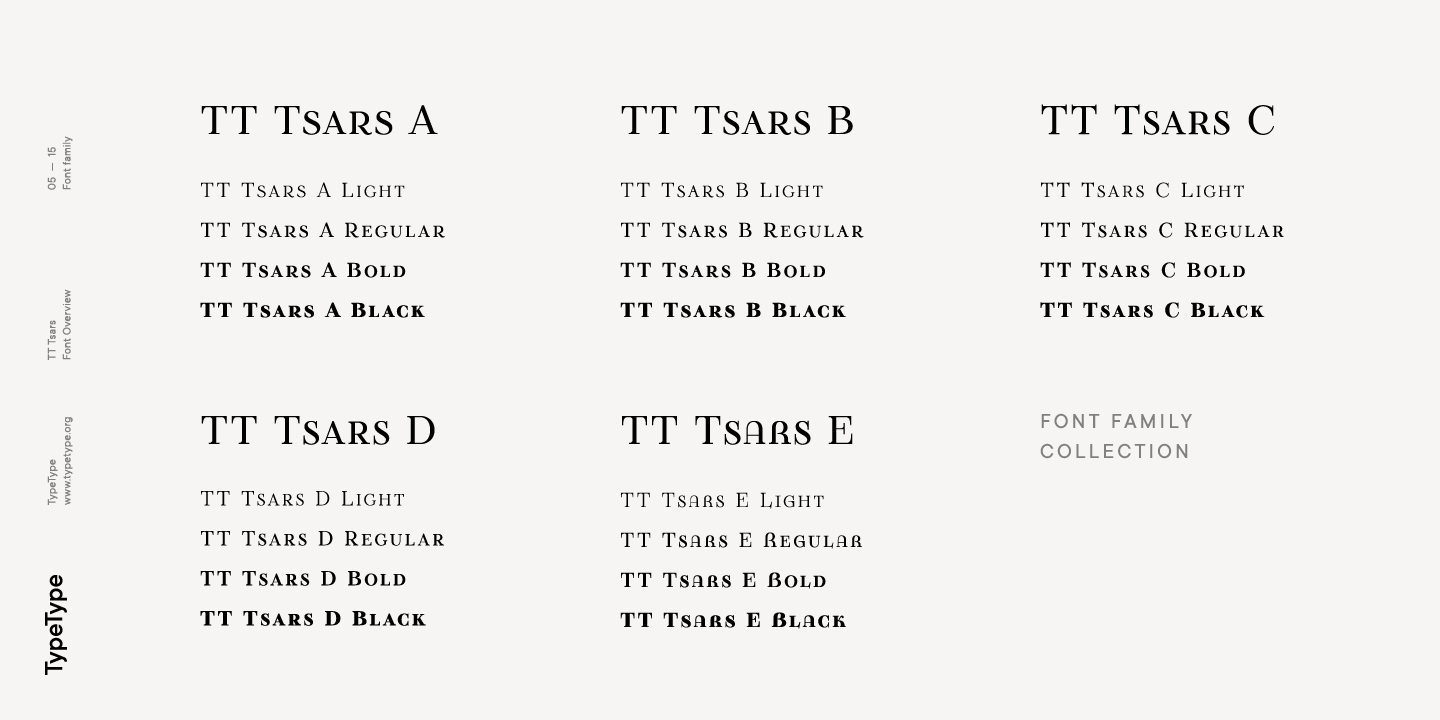 Пример шрифта TT Tsars #2