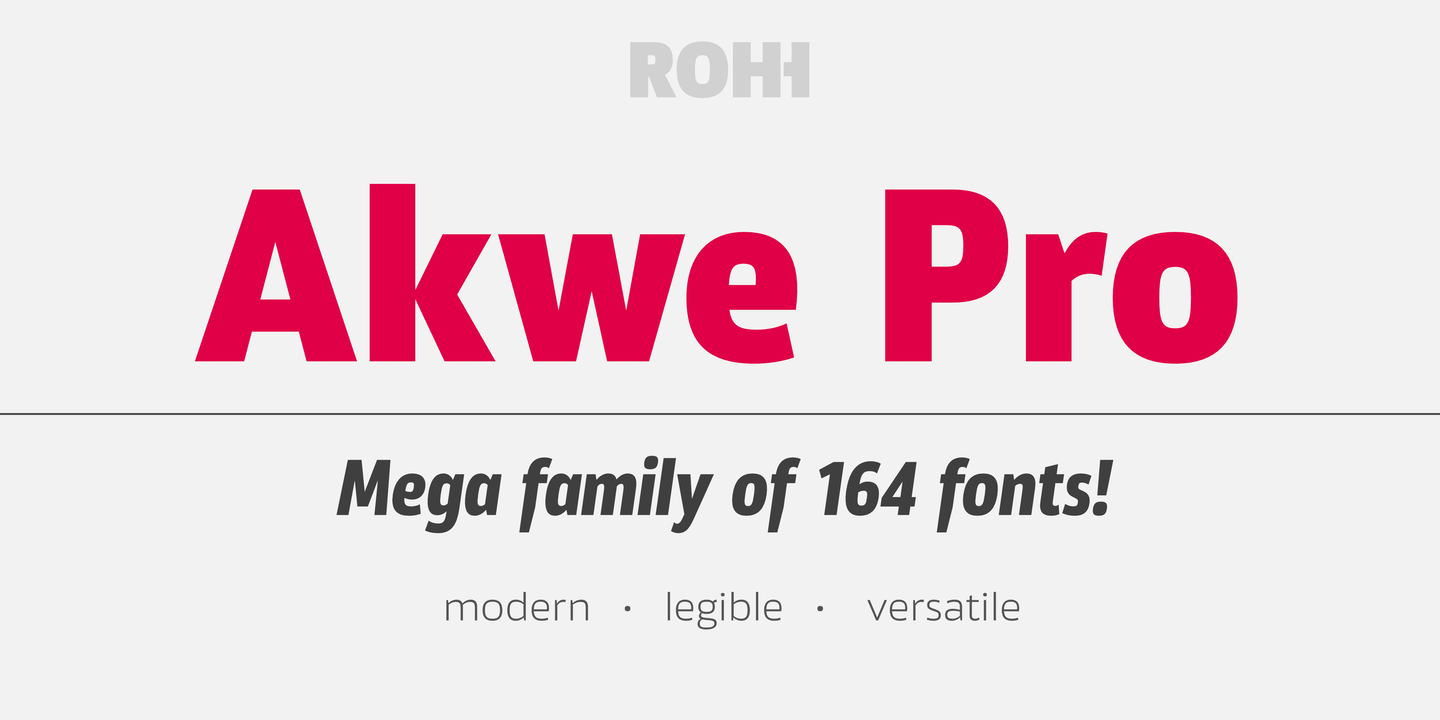 Пример шрифта Akwe Pro #1