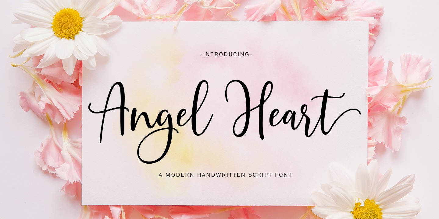 Пример шрифта Angel Heart #1