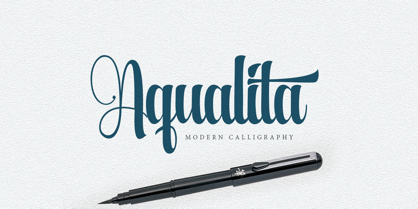 Пример шрифта Aqualita #1