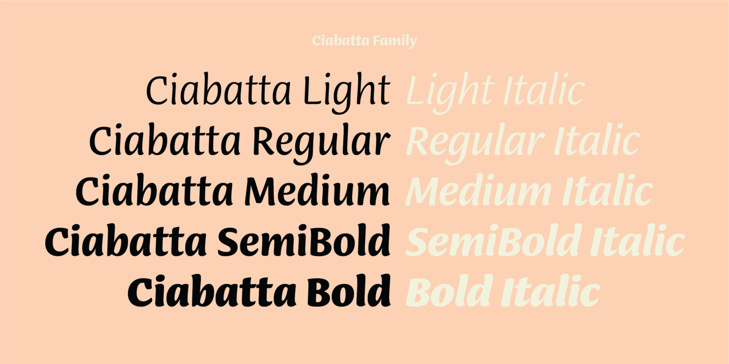 Пример шрифта Ciabatta #3