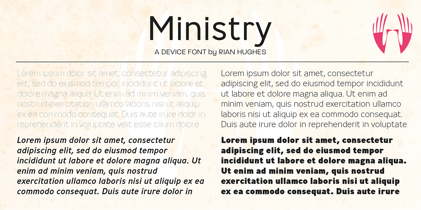 Пример шрифта Ministry #1