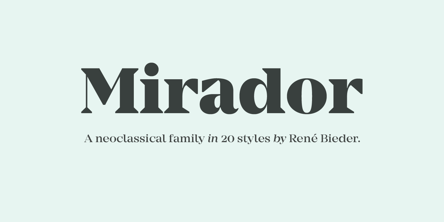 Пример шрифта Mirador #1