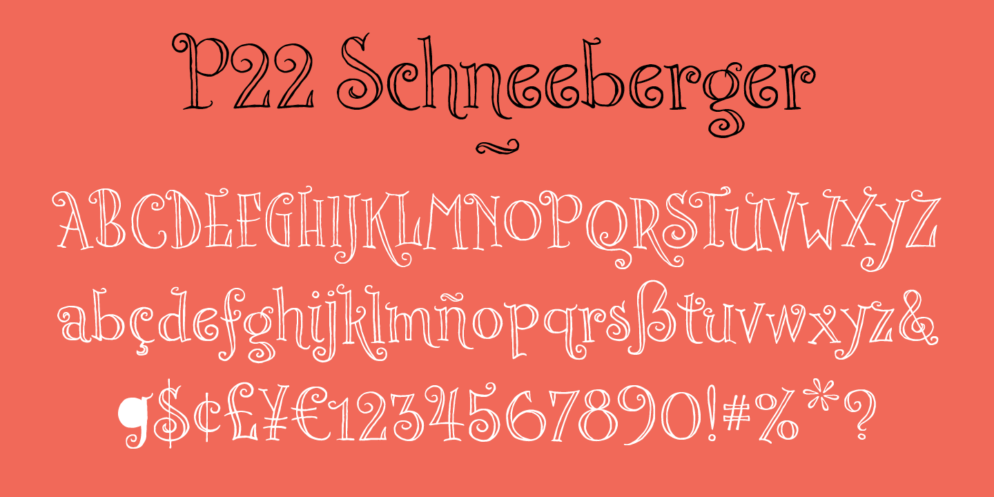 Пример шрифта P22 Schneeberger #3