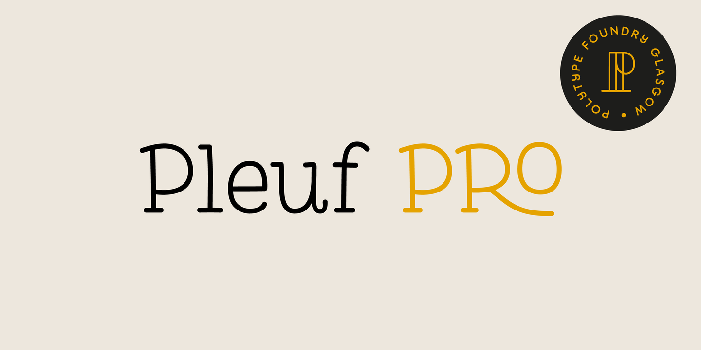 Пример шрифта Pleuf Pro #1