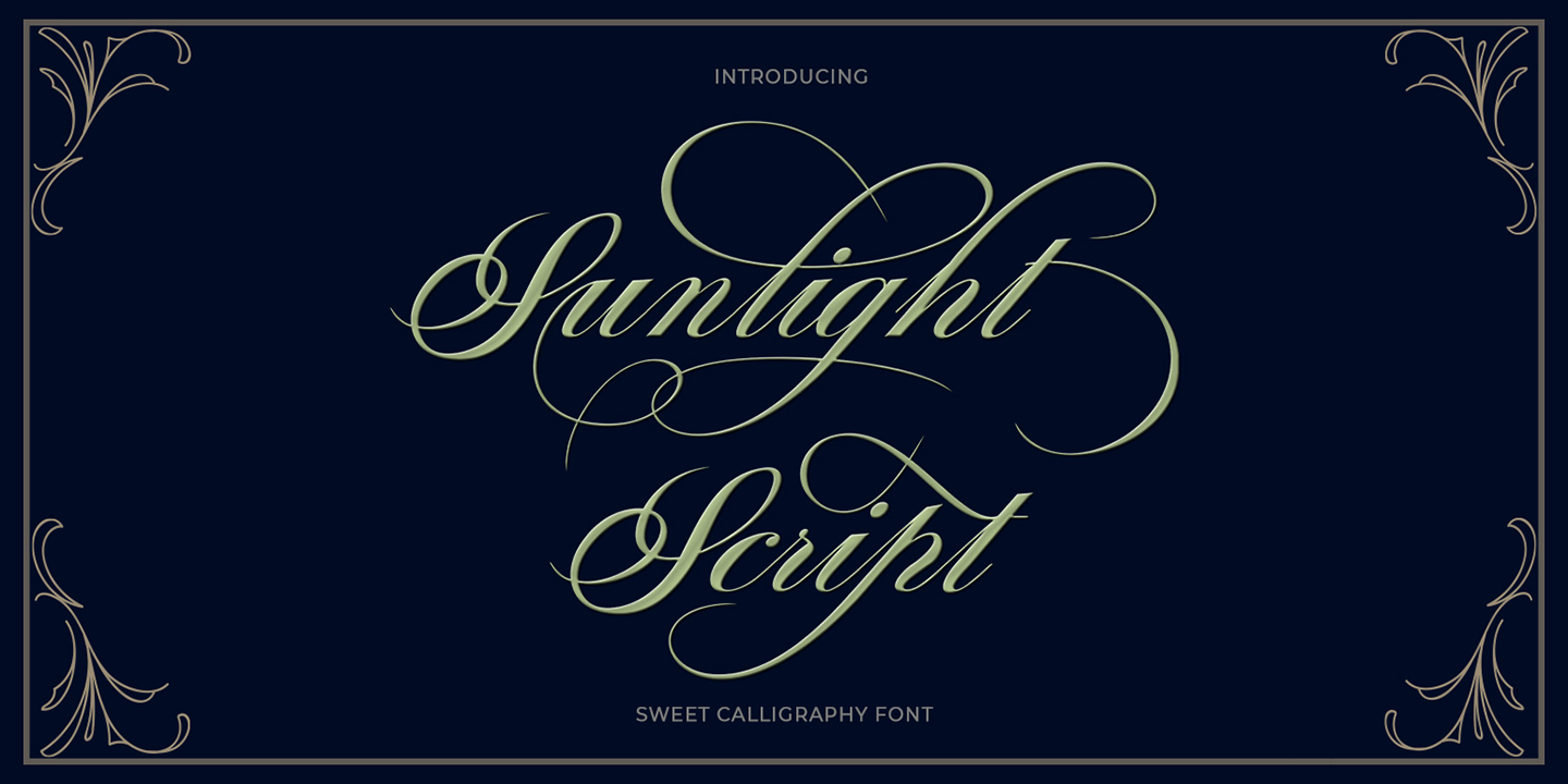 Пример шрифта Sunlight Script #1