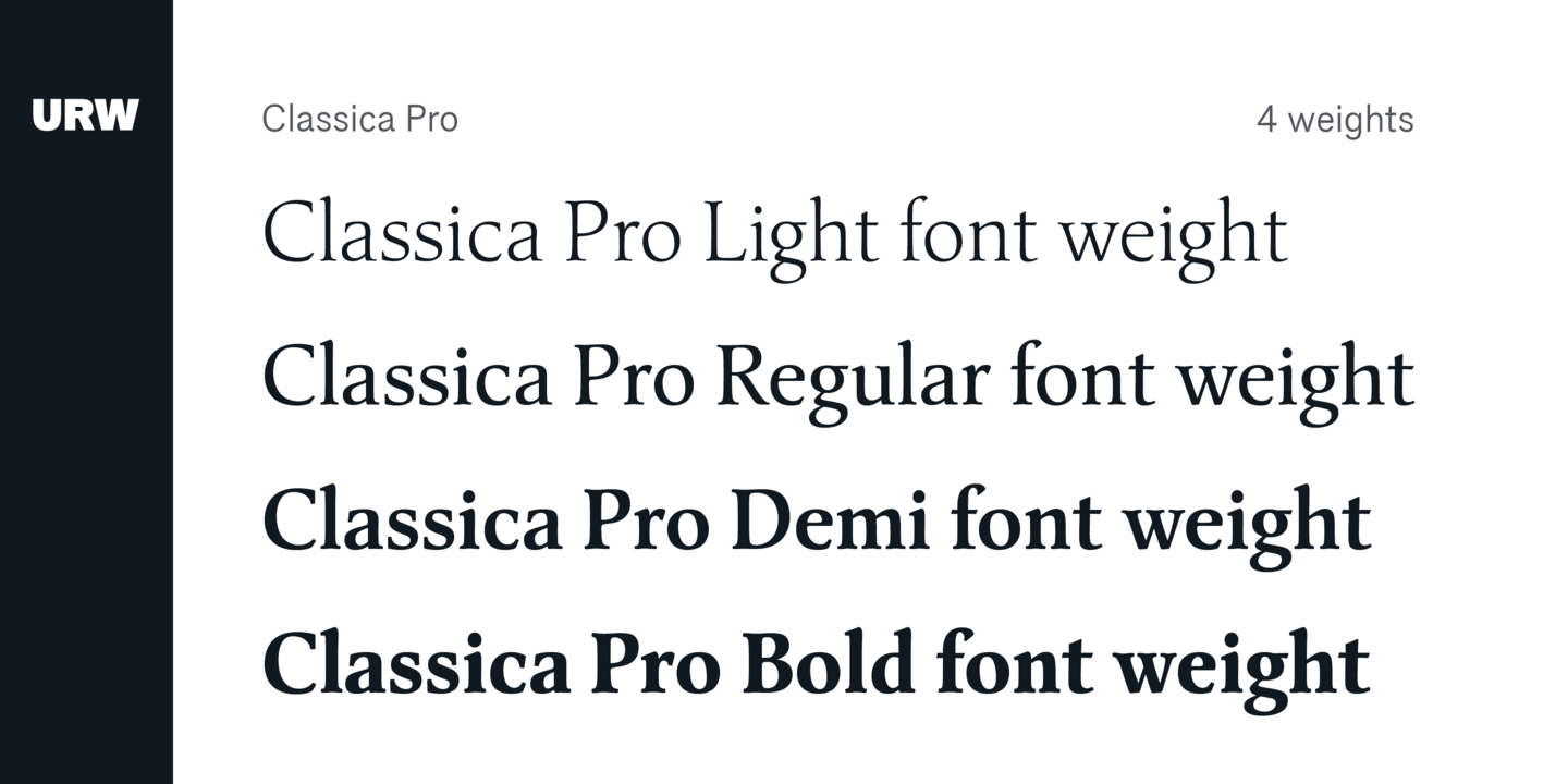 Пример шрифта Classica Pro #3