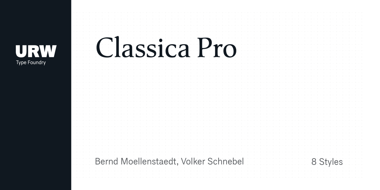 Пример шрифта Classica Pro #1