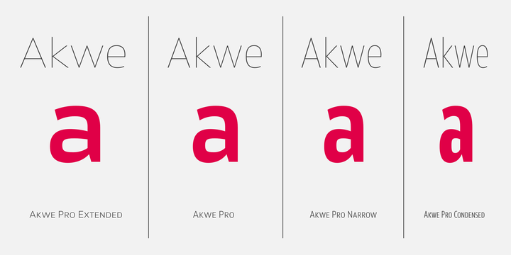 Пример шрифта Akwe Pro Nar #1