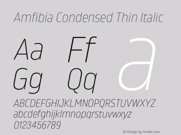 Пример шрифта Amfibia Condensed #1