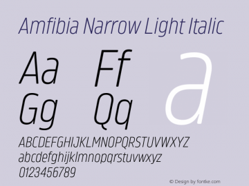 Пример шрифта Amfibia Narrow #2