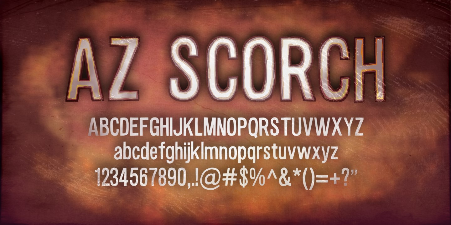 Пример шрифта AZ Scorch #1