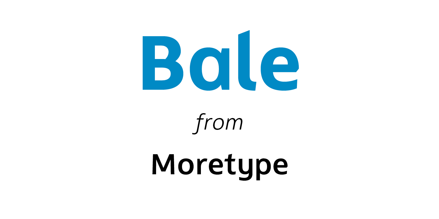 Пример шрифта Bale #1